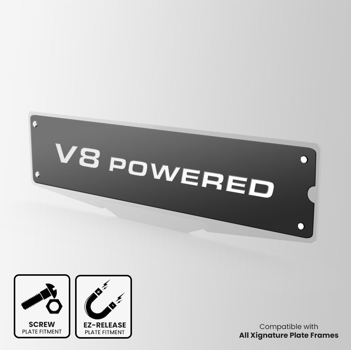V8 Engine Show Plate