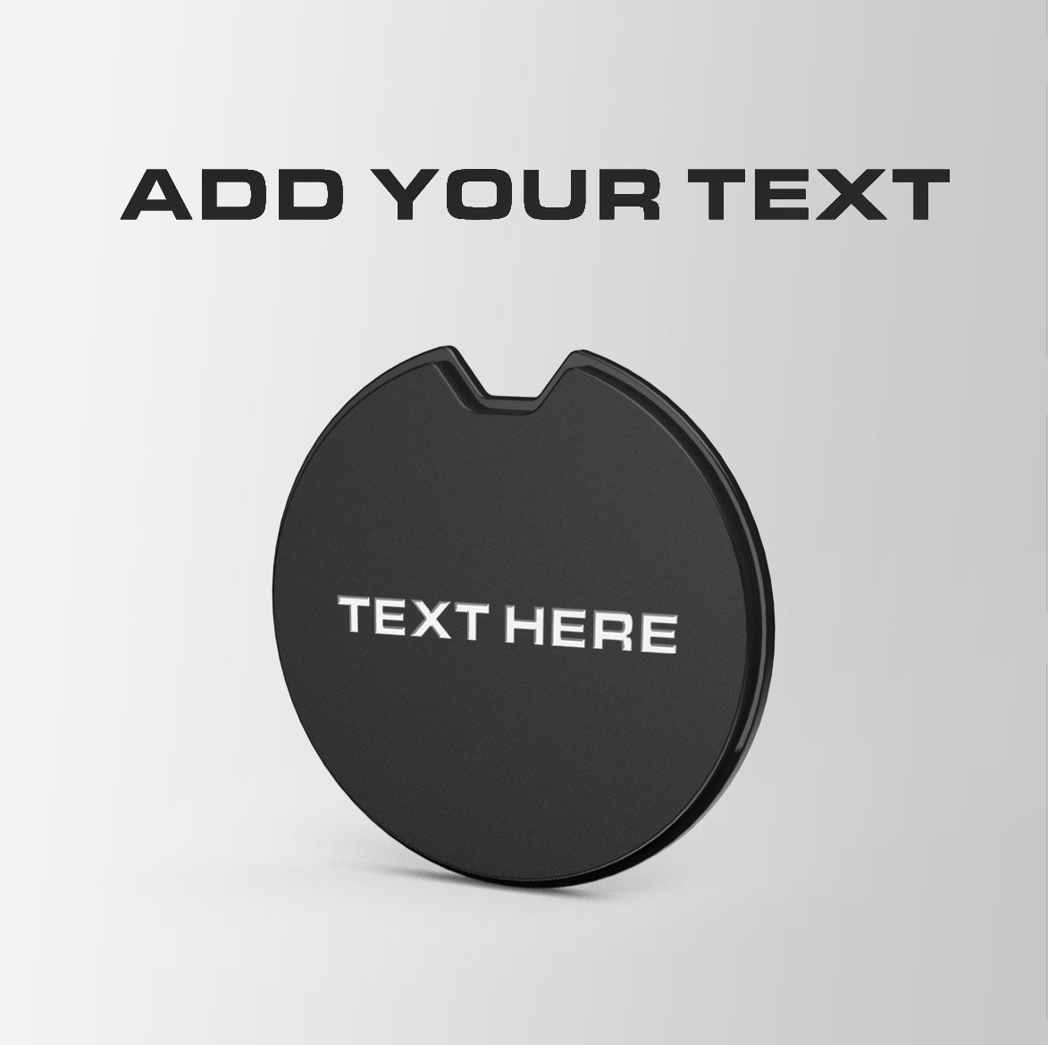 Add Your Text - Two-Tone Black Disc Holder