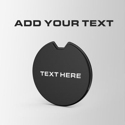 Add Your Text - Two-Tone Black Disc Holder