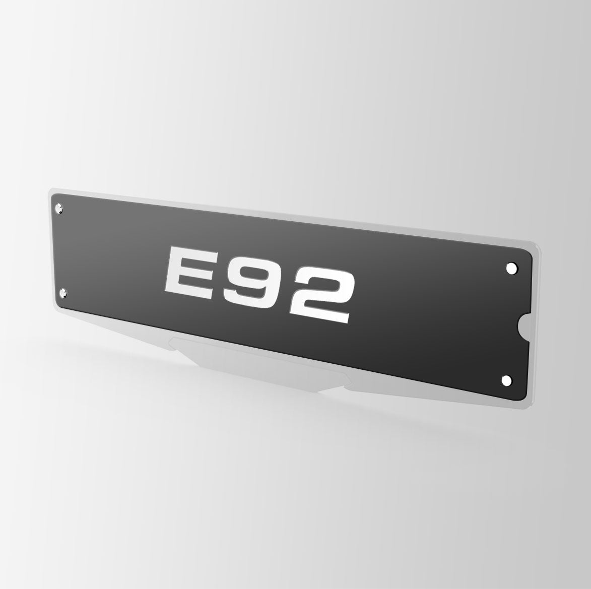 E92 Platform Show Plate